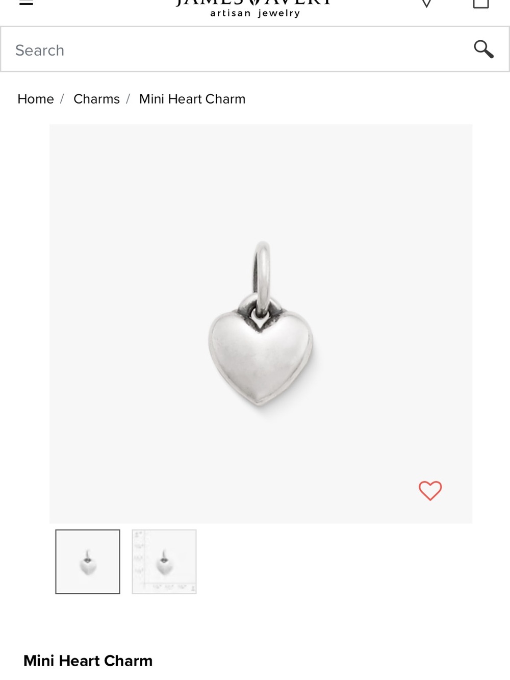 Mini heart charm - Picture 2 of 5